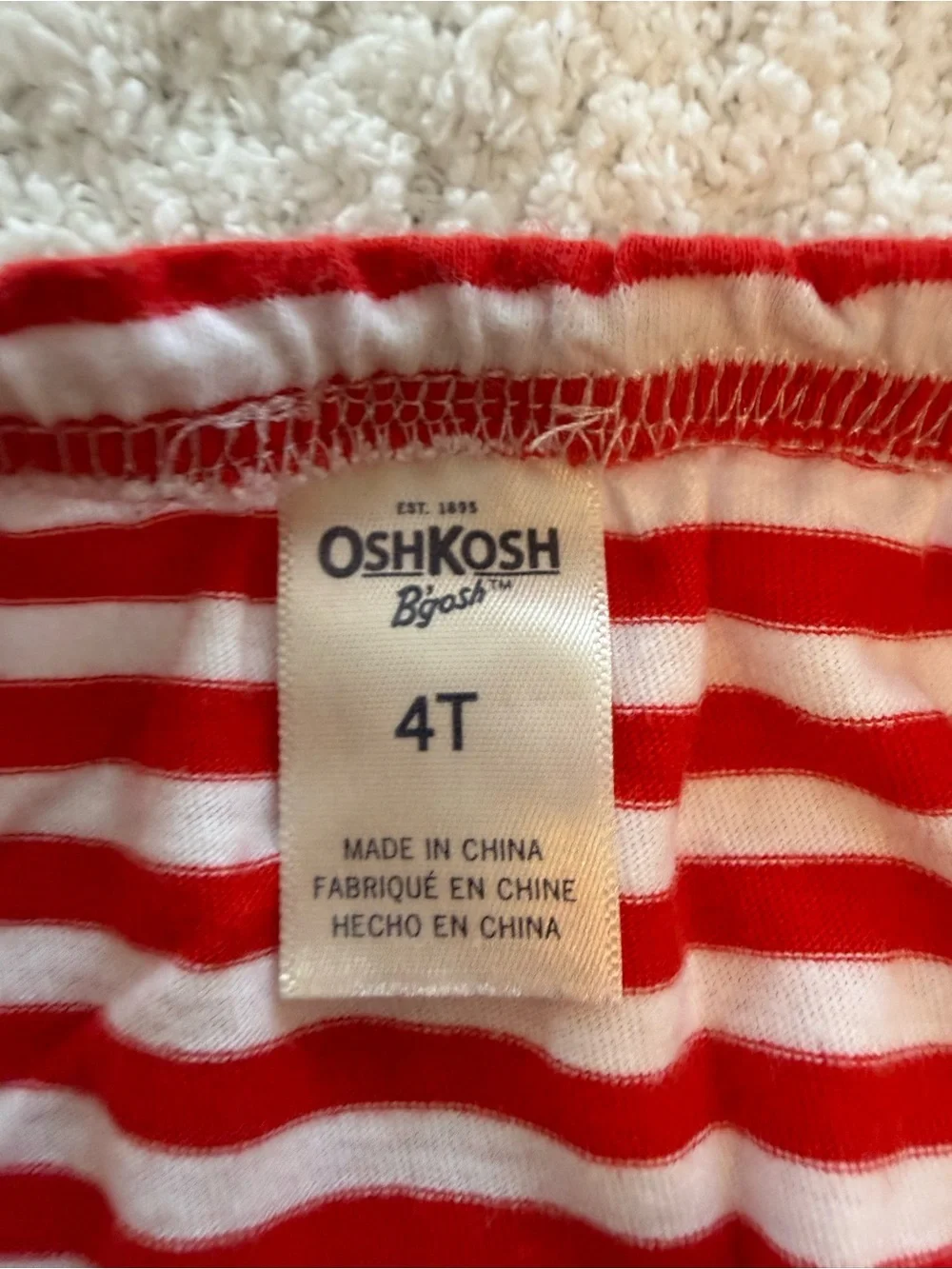 OshKosh B'gosh Red and White Striped Top